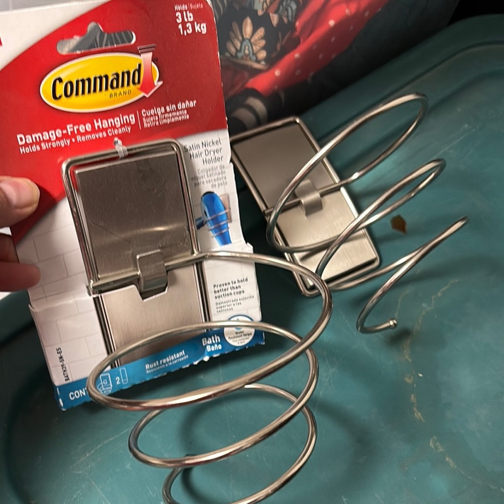 Commando Silver Wall-Mounted Hair Dryer Holder